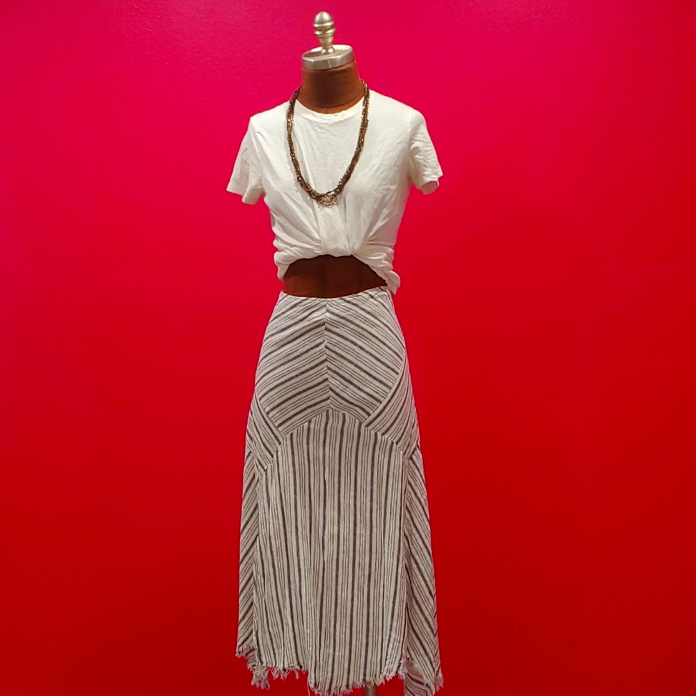 Lined linen skirt
